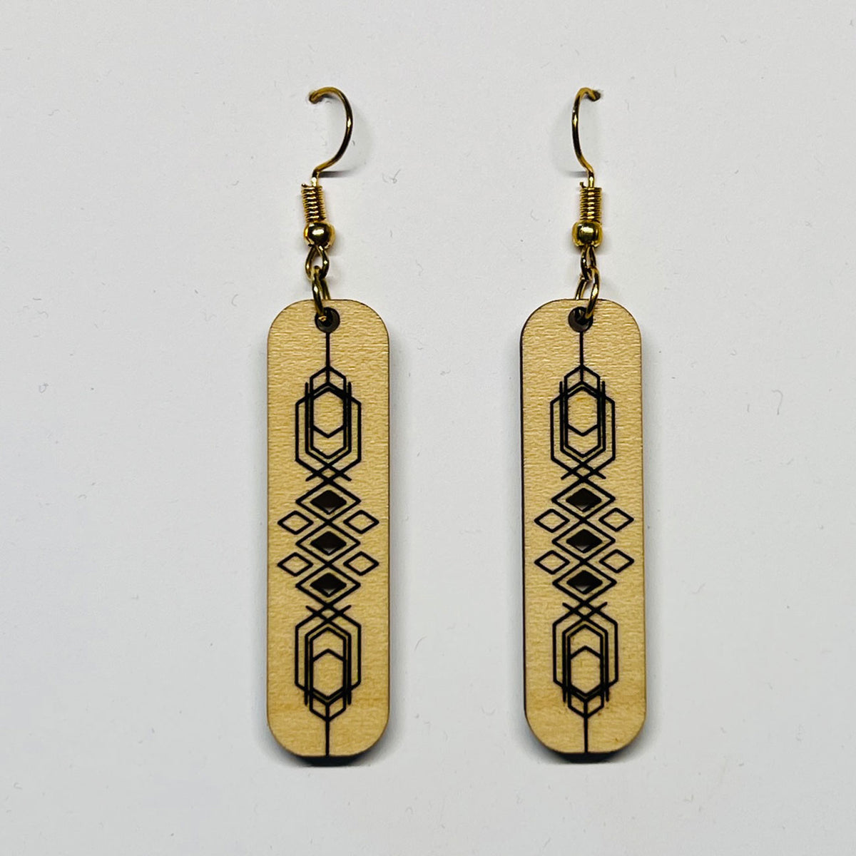 Art Deco Bar Earrings - Glowforge
