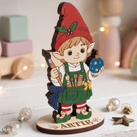 Artie Christmas Decorator - Festive Elf Figure for Play & Painting - Glowforge