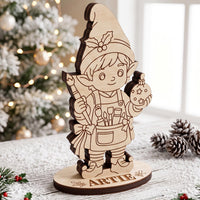 Artie Christmas Decorator - Festive Elf Figure for Play & Painting - Glowforge