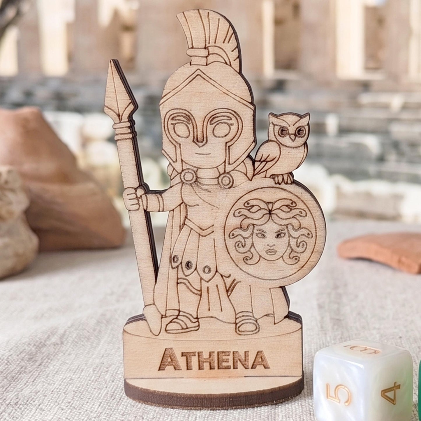 Athena Greek Goddess of Wisdom - Tabletop Figurine - Glowforge