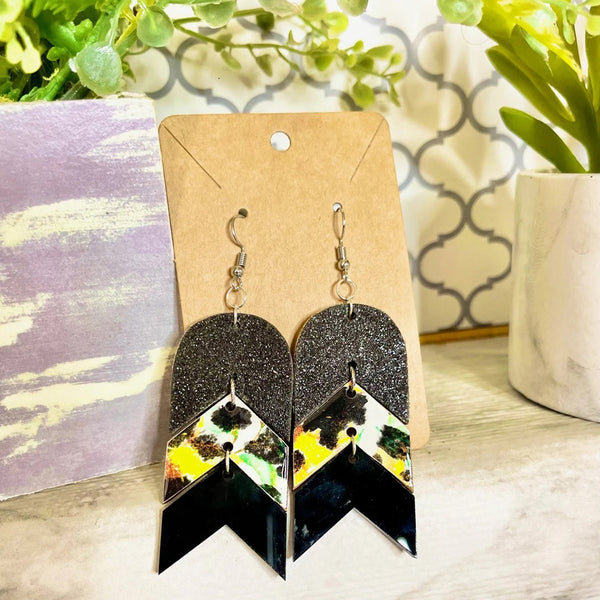 Aztec Shaped Earrings #3 – Glowforge Shop