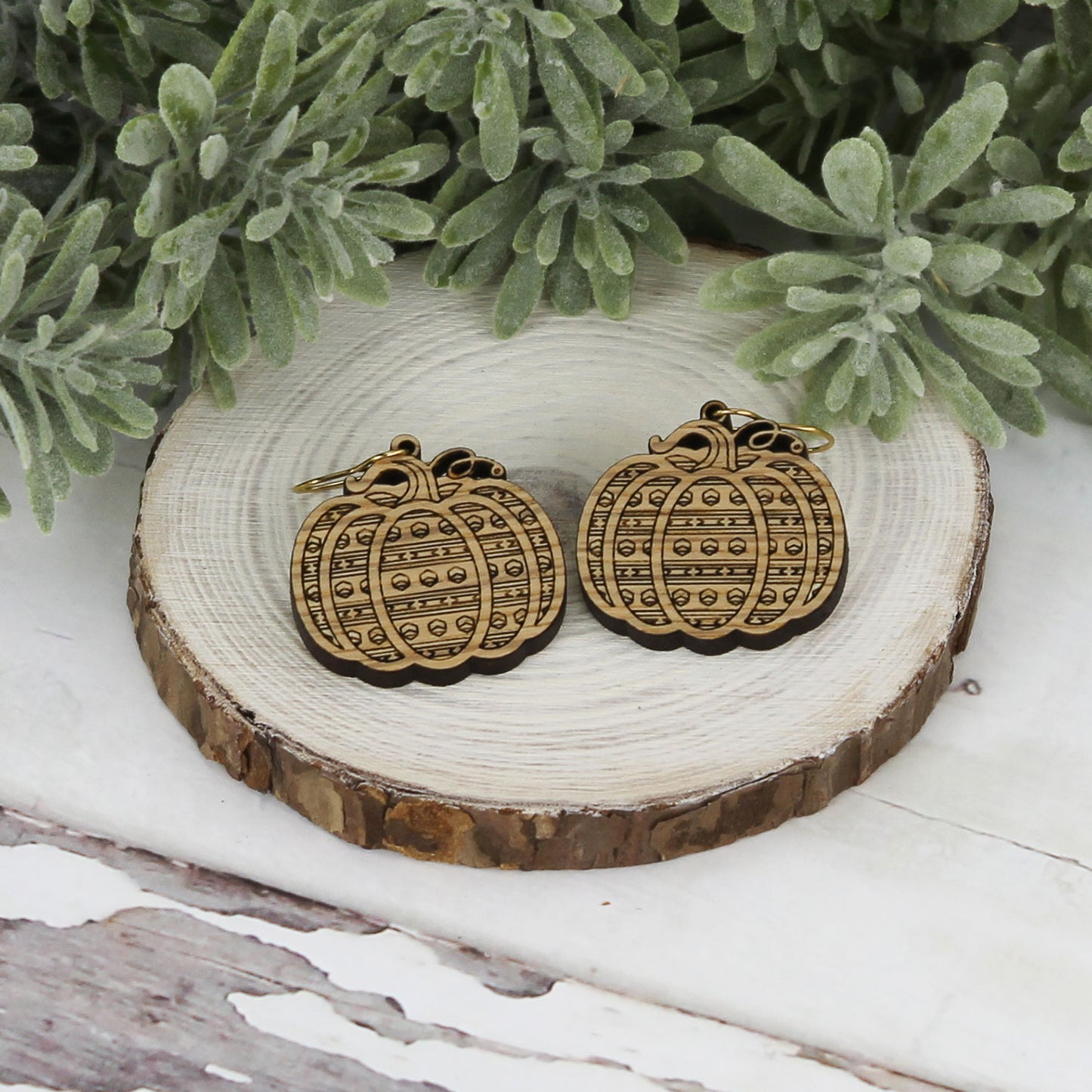 Aztec-Inspired Pumpkin Earrings - Fall Earrings (Set of 2 Sizes) - Glowforge