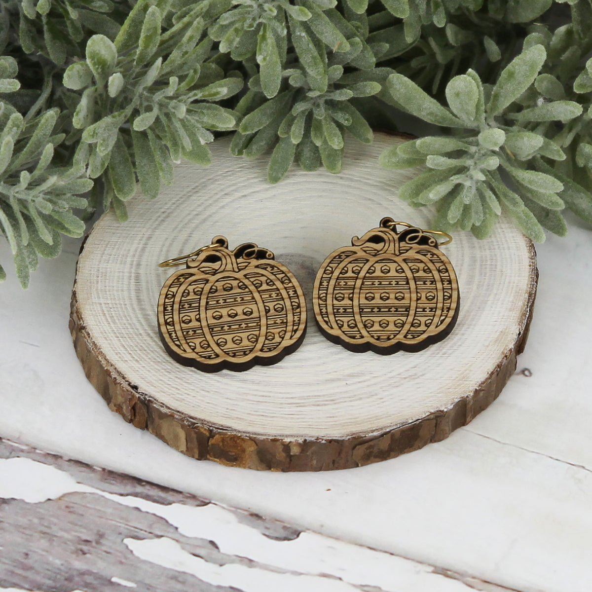 Aztec-Inspired Pumpkin Earrings - Fall Earrings (Set of 2 Sizes) - Glowforge