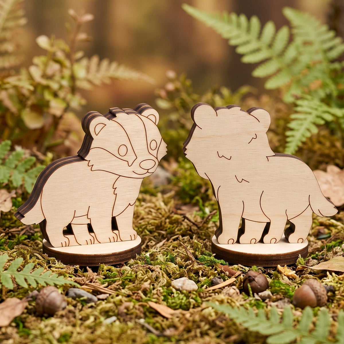 Badger Educational Toy - Forest Animal Figure for Learning & Play - Glowforge