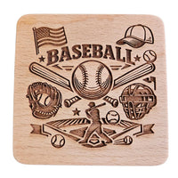 Baseball Coaster Design - Glowforge