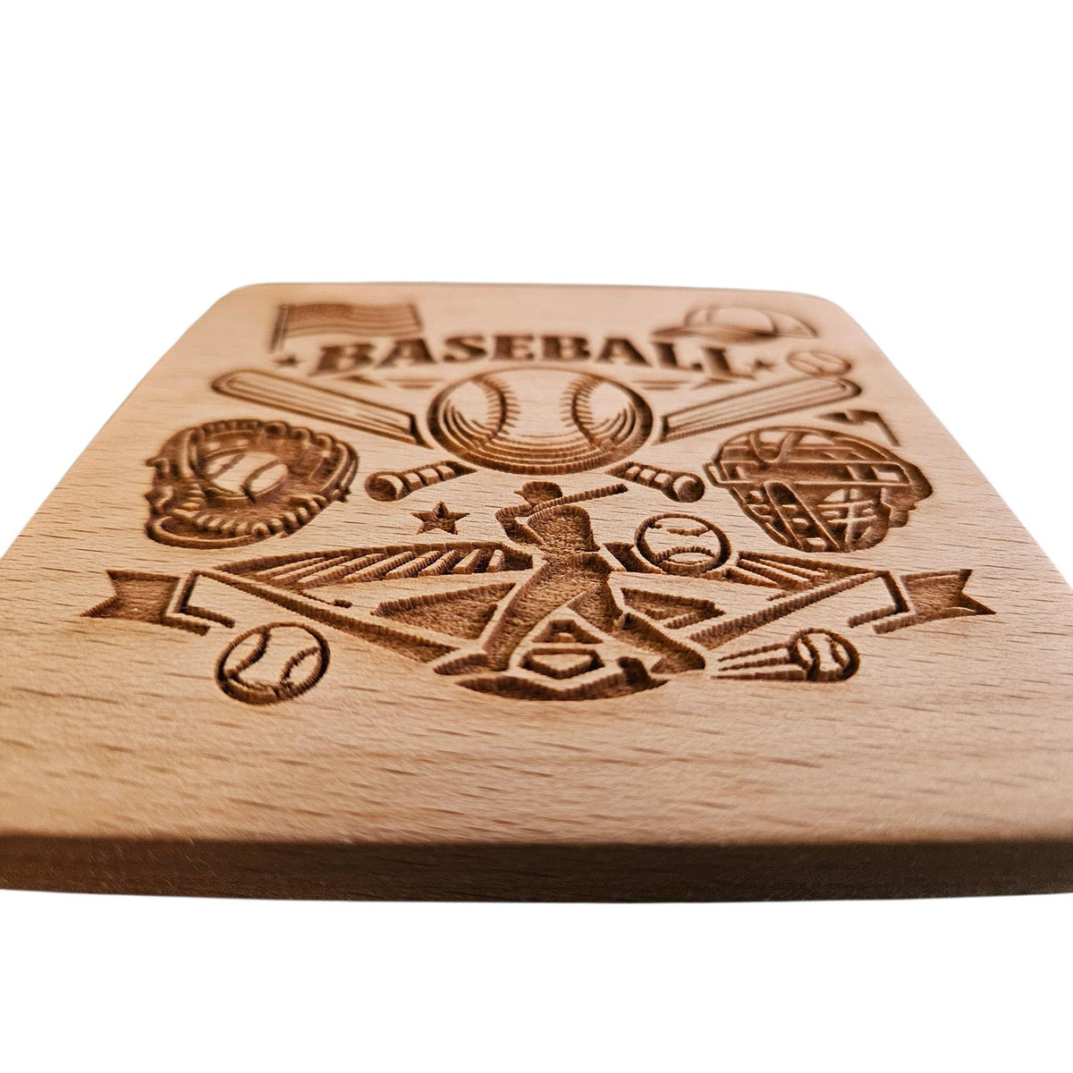 Baseball Coaster Design - Glowforge