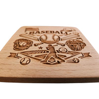 Baseball Coaster Design - Glowforge