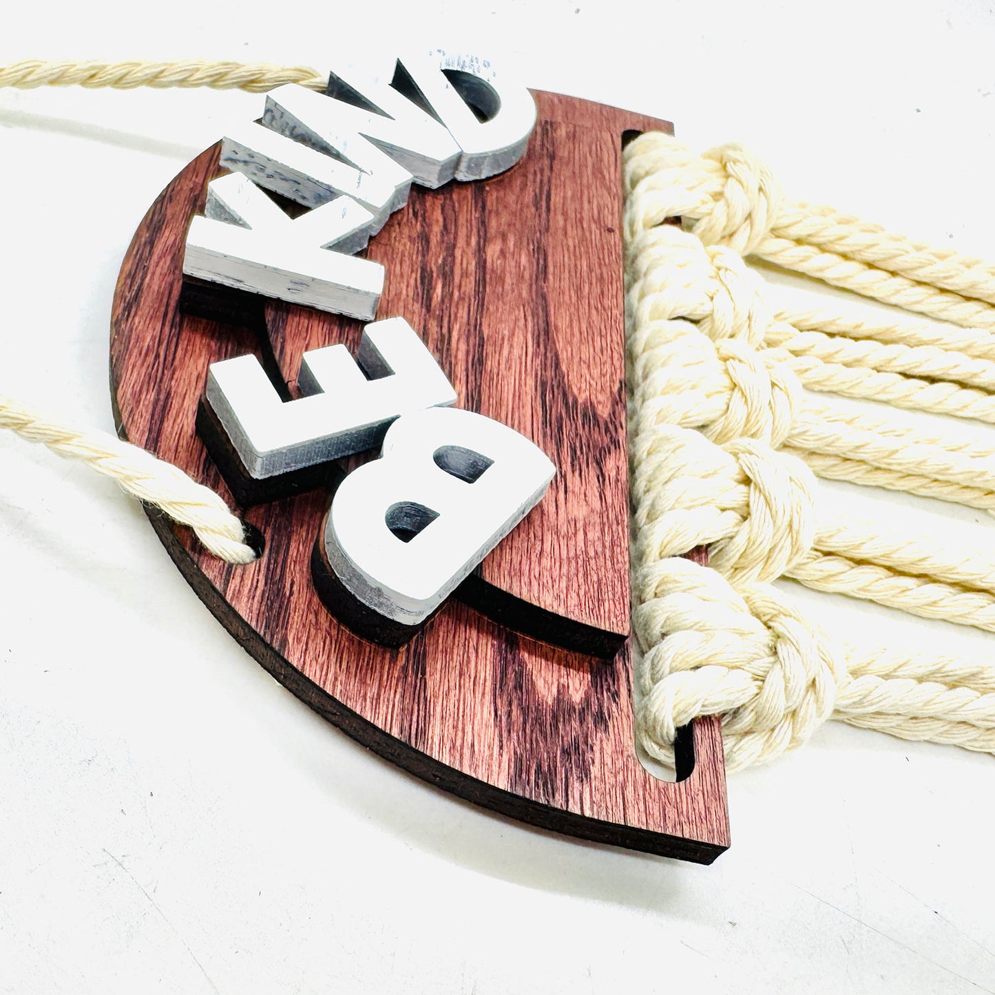 Be Kind Layered Macramé Wall Hanging - Glowforge