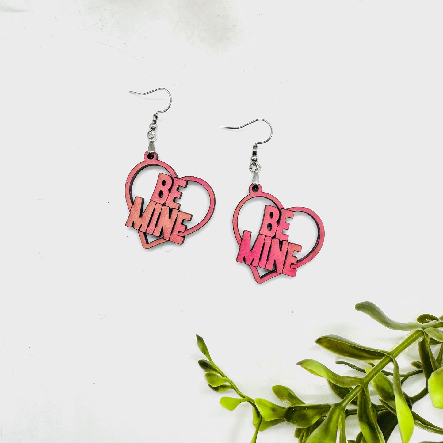 Be Mine Heart Earrings - Glowforge