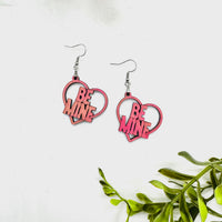 Be Mine Heart Earrings - Glowforge
