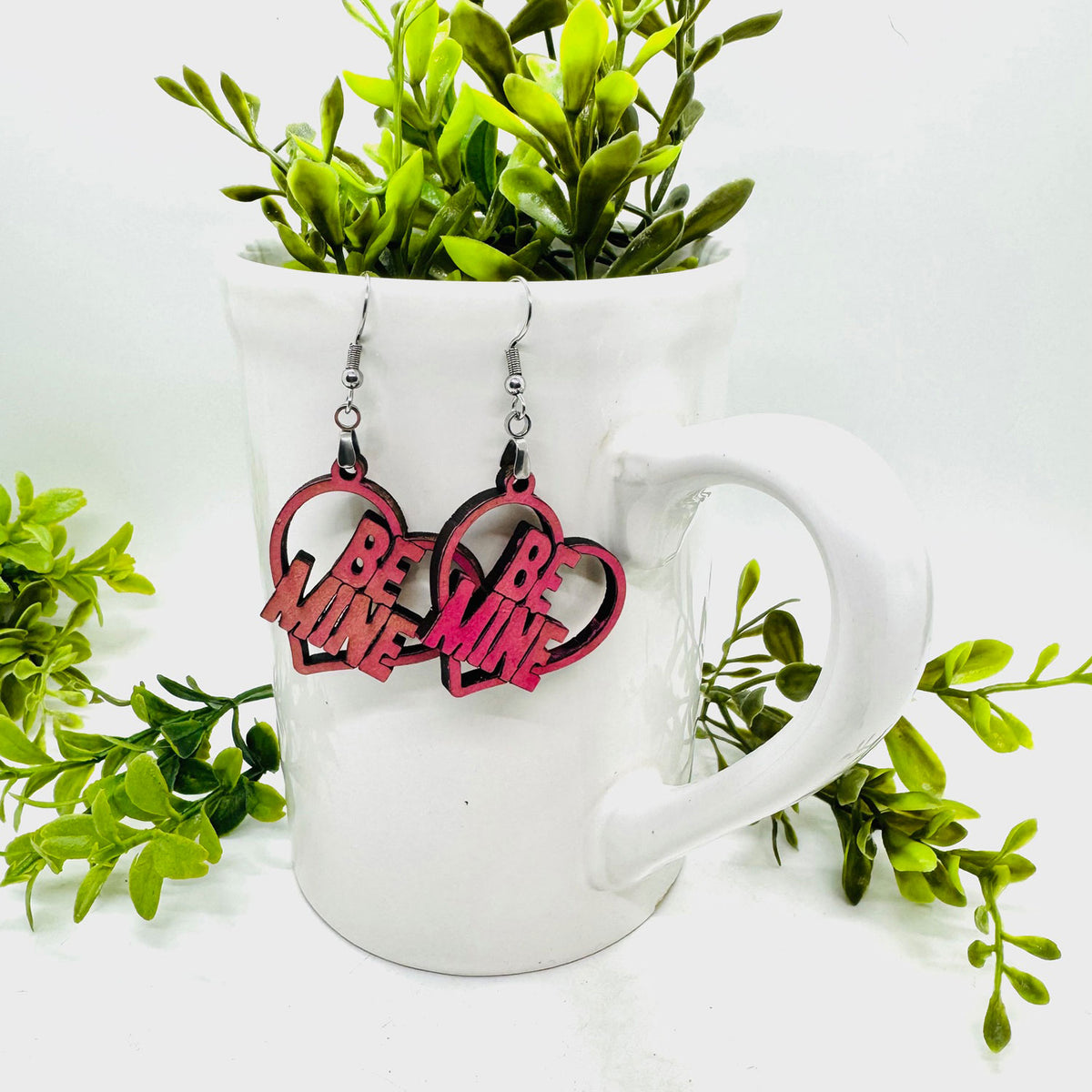 Be Mine Heart Earrings - Glowforge
