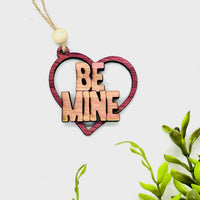 Be Mine Heart Layered Car Charm - Glowforge