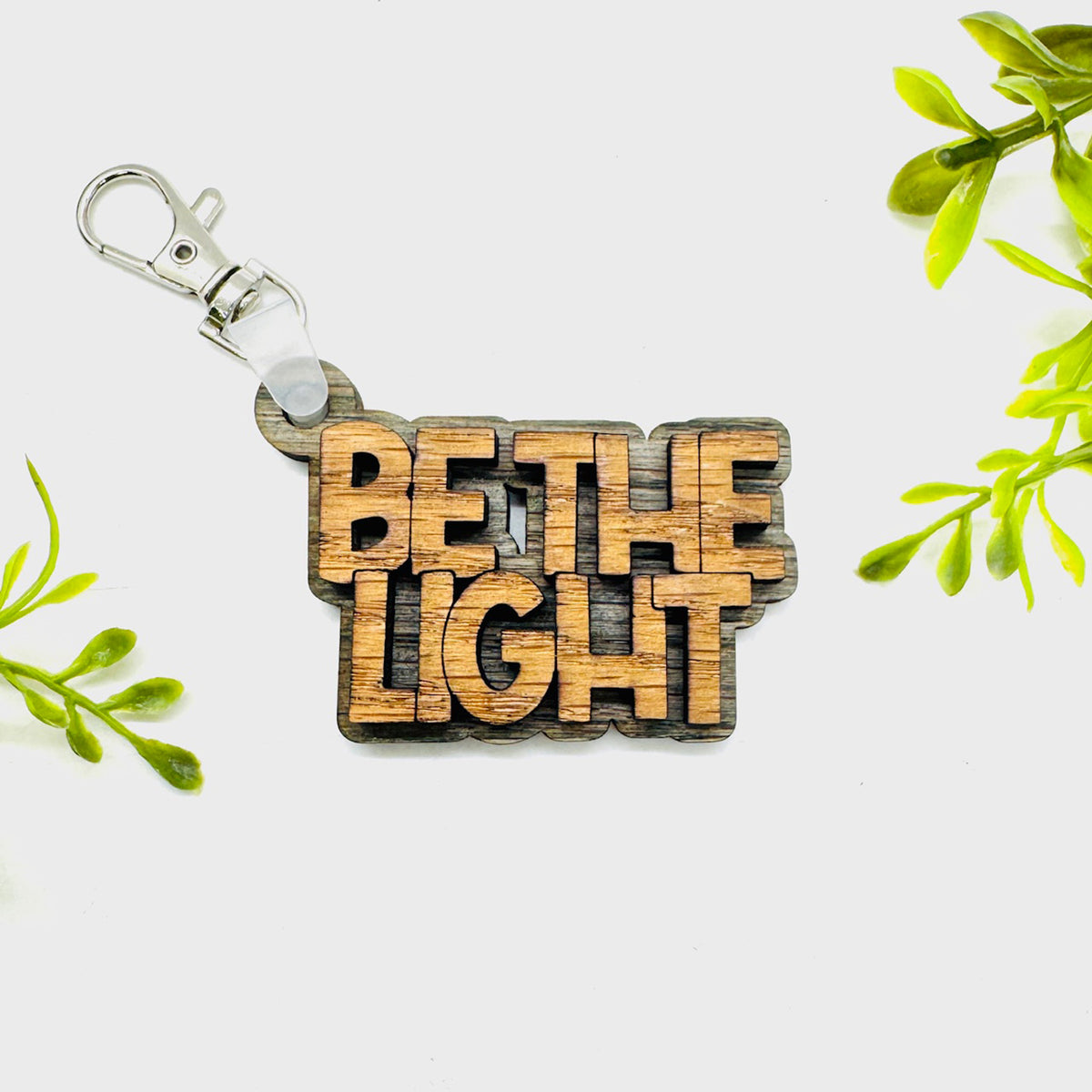 Be The Light 2-Layered Keychain Car Charm Ornament Bag Tag - Glowforge