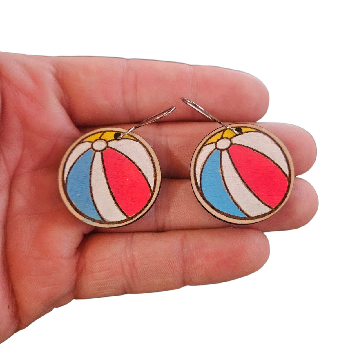 Beach Ball Earrings - Glowforge
