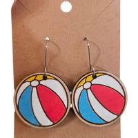 Beach Ball Earrings - Glowforge