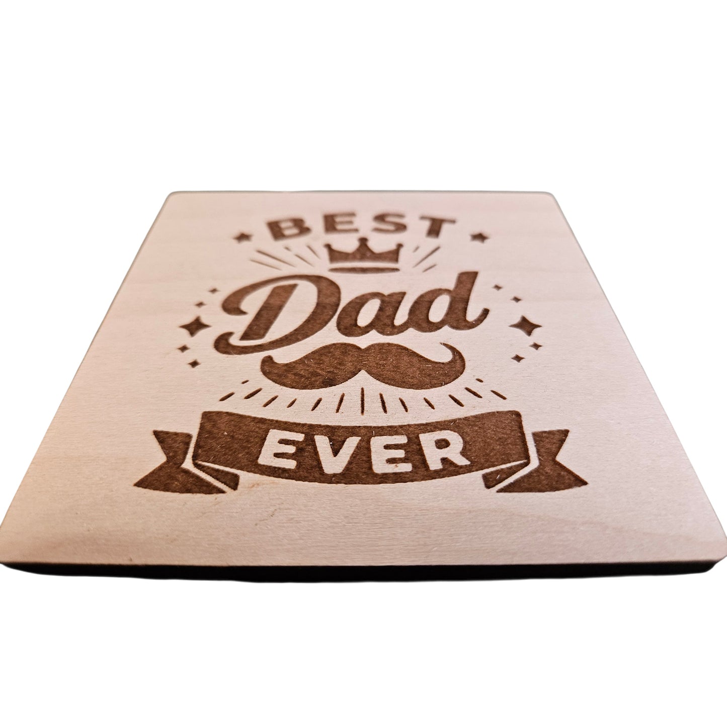 Best Dad Coaster Design #1 - Glowforge