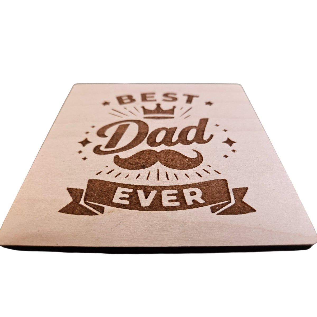 Best Dad Coaster Design #1 - Glowforge