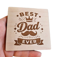 Best Dad Coaster Design #1  Glowforge