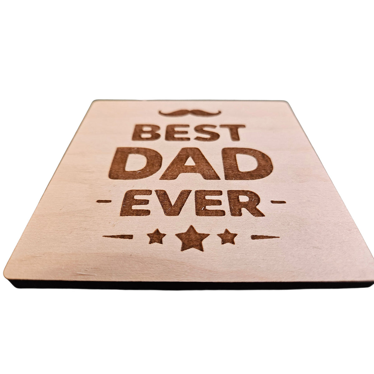 Best Dad Coaster Design #3 - Glowforge