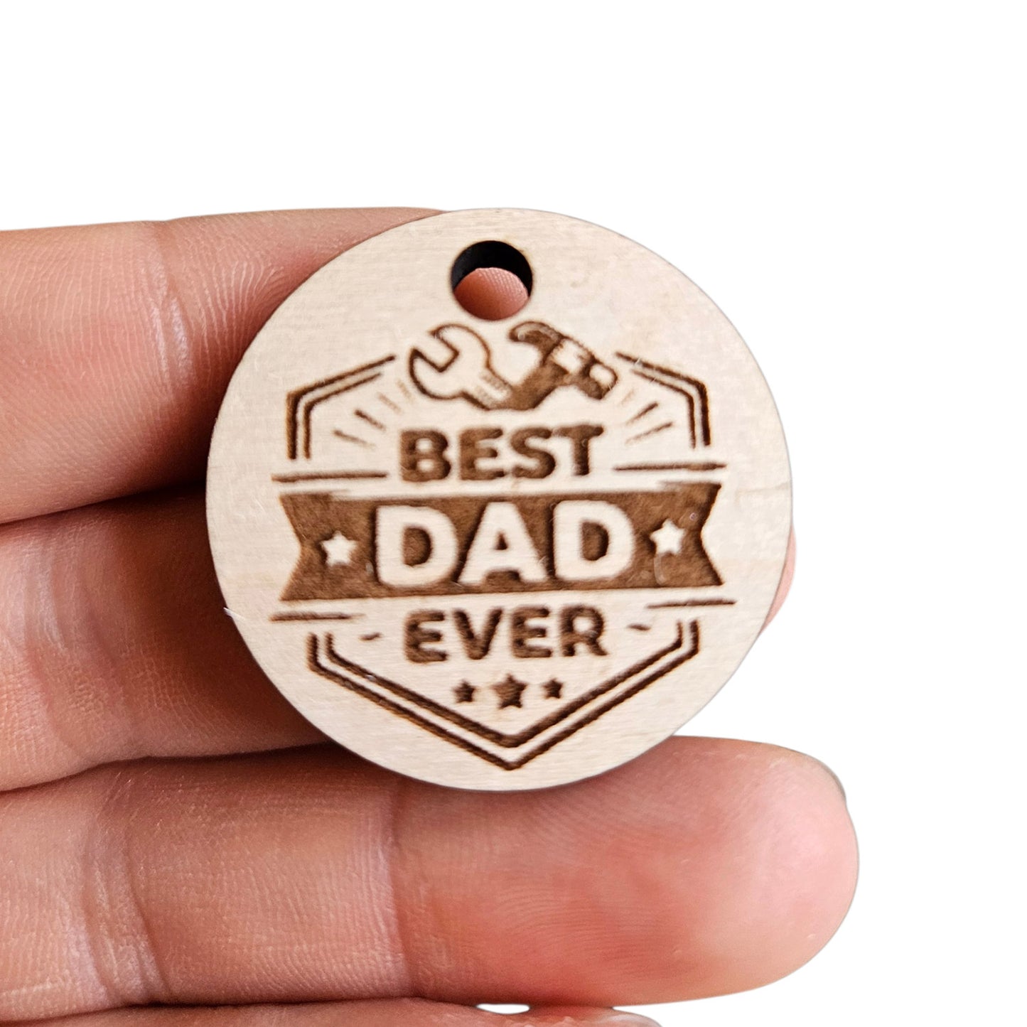 Best Dad Ever Keychain Design #2 - Glowforge