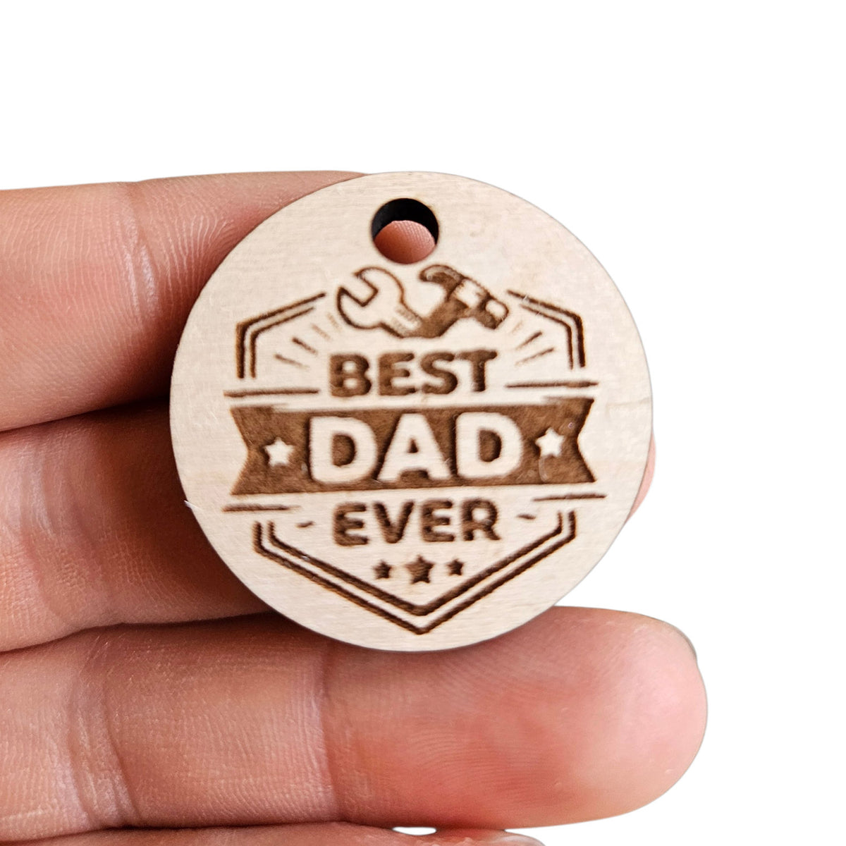 Best Dad Ever Keychain Design #2 - Glowforge