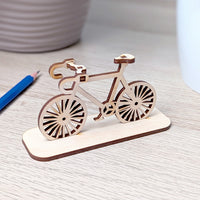 Bicycle Miniature on Stand – Simple Tiny 3D Model for Decor or Collection - Glowforge