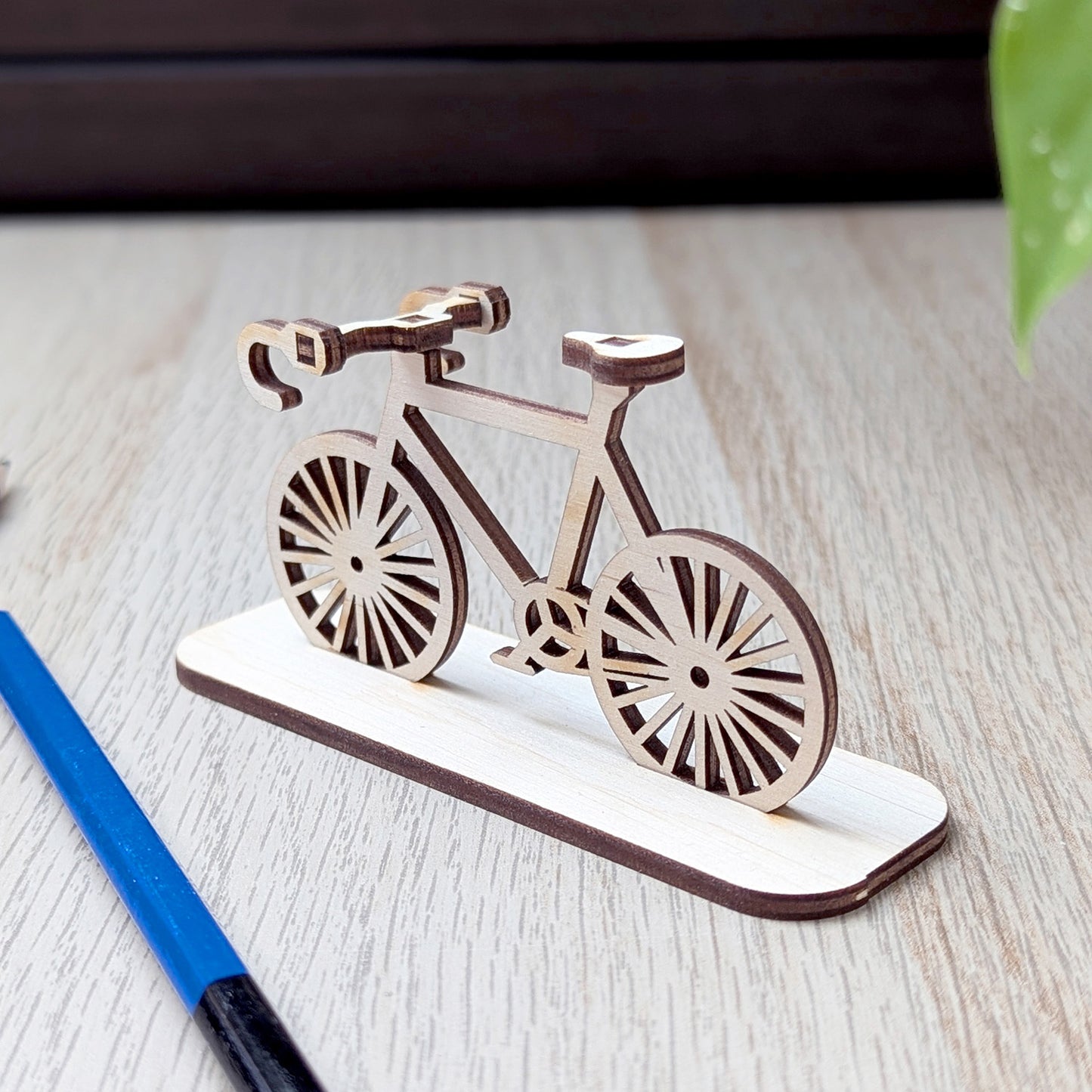 Bicycle Miniature on Stand – Simple Tiny 3D Model for Decor or Collection - Glowforge