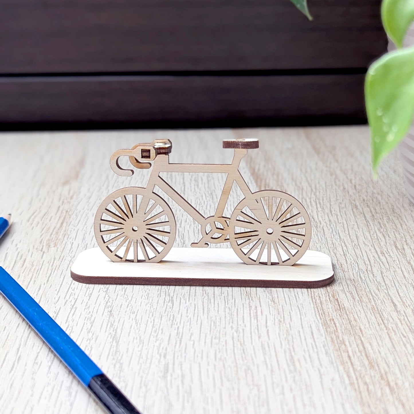 Bicycle Miniature on Stand – Simple Tiny 3D Model for Decor or Collection - Glowforge