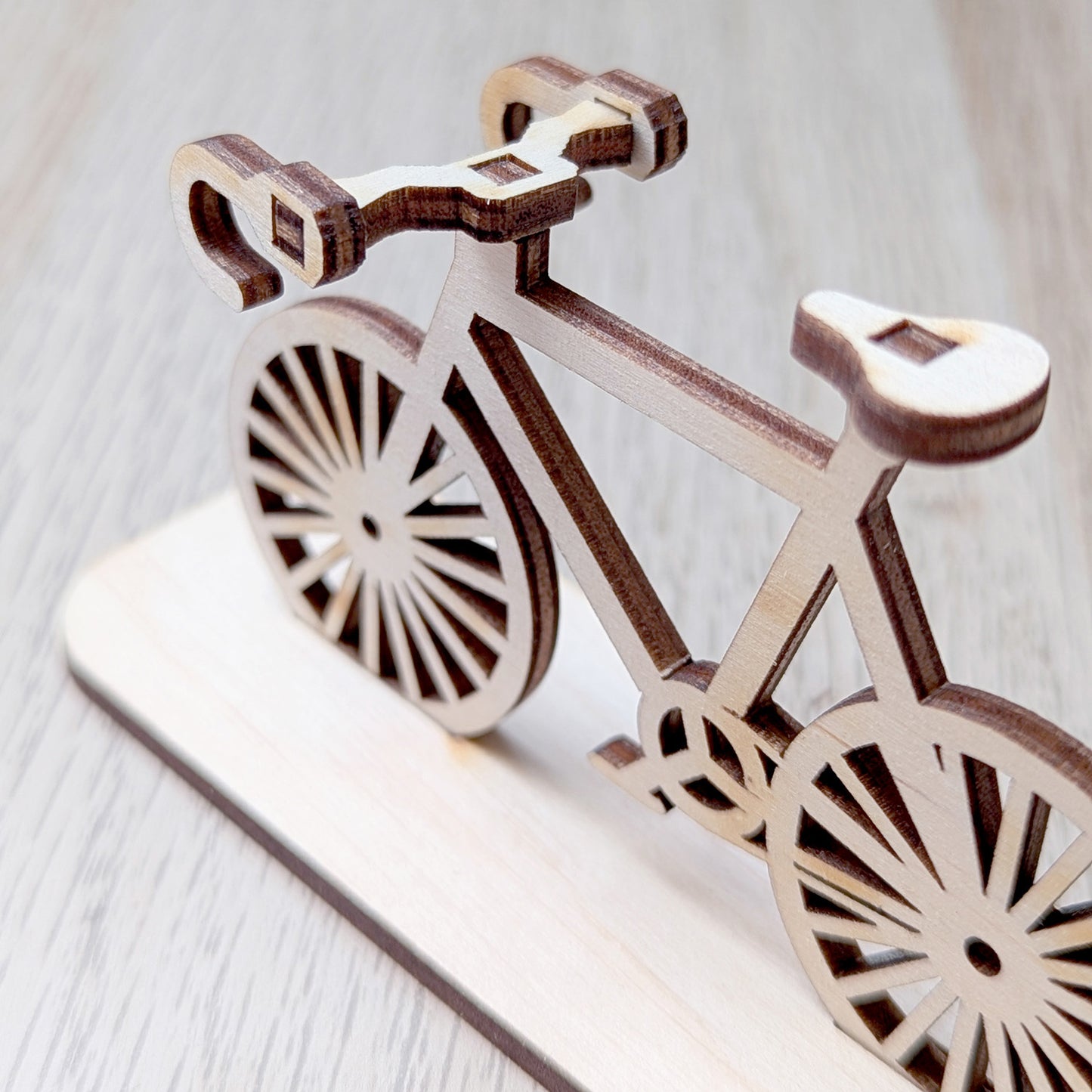 Bicycle Miniature on Stand – Simple Tiny 3D Model for Decor or Collection - Glowforge