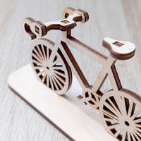 Bicycle Miniature on Stand – Simple Tiny 3D Model for Decor or Collection - Glowforge