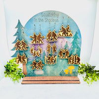 Bigfoot Earring (Set of 11) with Display Stand - Sasquatch Earrings Collection #1 - Glowforge