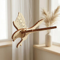 Bird Ornaments Hanging Decor with Patterned Wings (Set of 5) - Glowforge