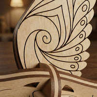 Bird Ornaments Hanging Decor with Patterned Wings (Set of 5) - Glowforge