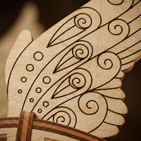 Bird Ornaments Hanging Decor with Patterned Wings (Set of 5) - Glowforge