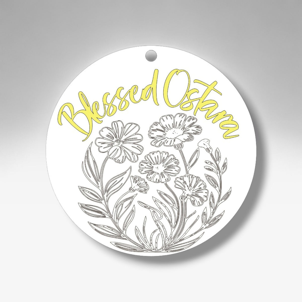 Blessed Ostara Witchy Easter Door Sign Hanger - Glowforge