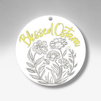 Blessed Ostara Witchy Easter Door Sign Hanger - Glowforge