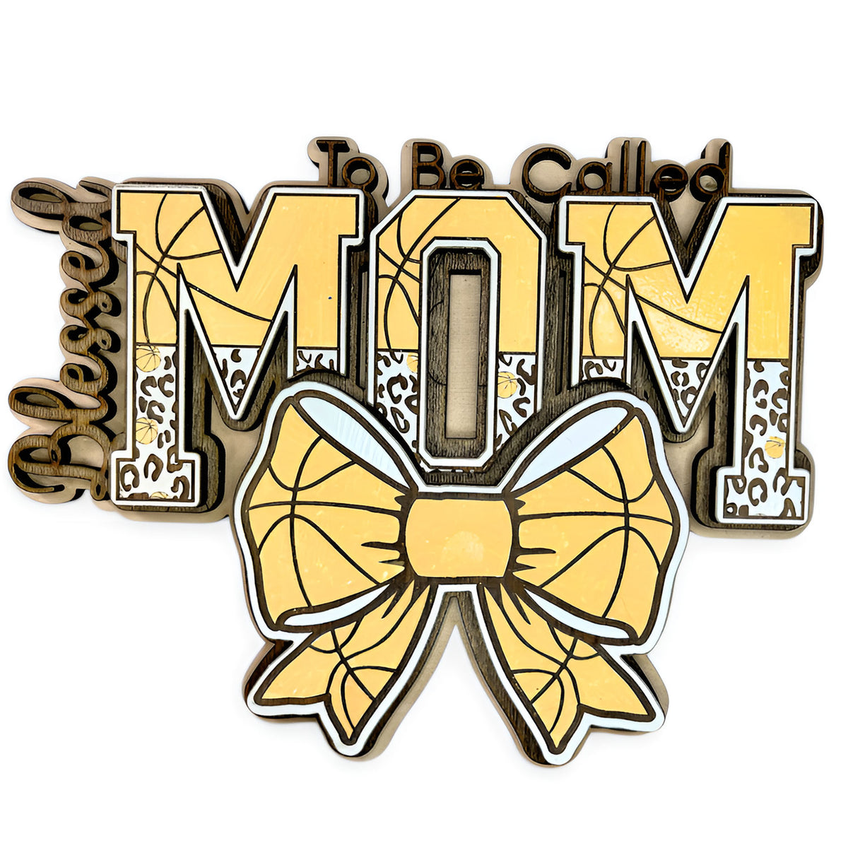 Blessed To Be Cheetah / Basketball Print MOM Wall Hanger - Glowforge
