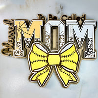 Blessed To Be Cheetah / Basketball Print MOM Wall Hanger - Glowforge