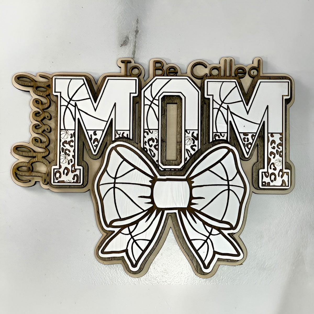 Blessed To Be Cheetah / Basketball Print MOM Wall Hanger - Glowforge