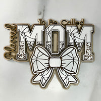 Blessed To Be Cheetah / Basketball Print MOM Wall Hanger - Glowforge
