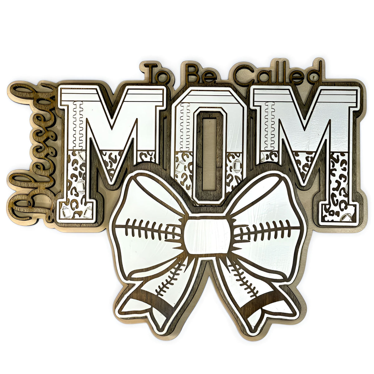 Blessed To Be Cheetah / Football Print MOM Wall Hanger - Glowforge
