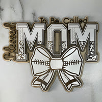 Blessed To Be Cheetah / Football Print MOM Wall Hanger - Glowforge