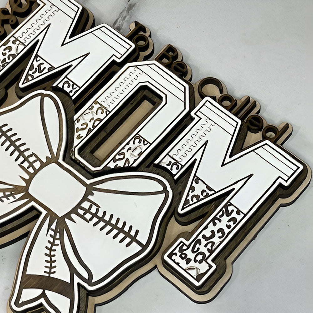 Blessed To Be Cheetah / Football Print MOM Wall Hanger - Glowforge