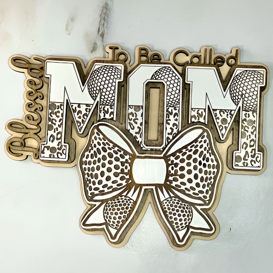 Blessed To Be Cheetah / Golf Print MOM Wall Hanger - Glowforge
