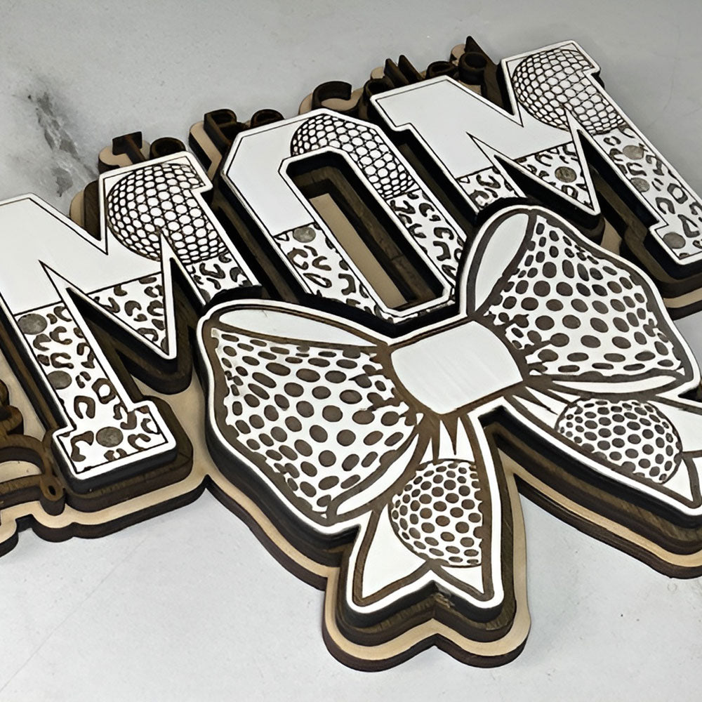 Blessed To Be Cheetah / Golf Print MOM Wall Hanger - Glowforge