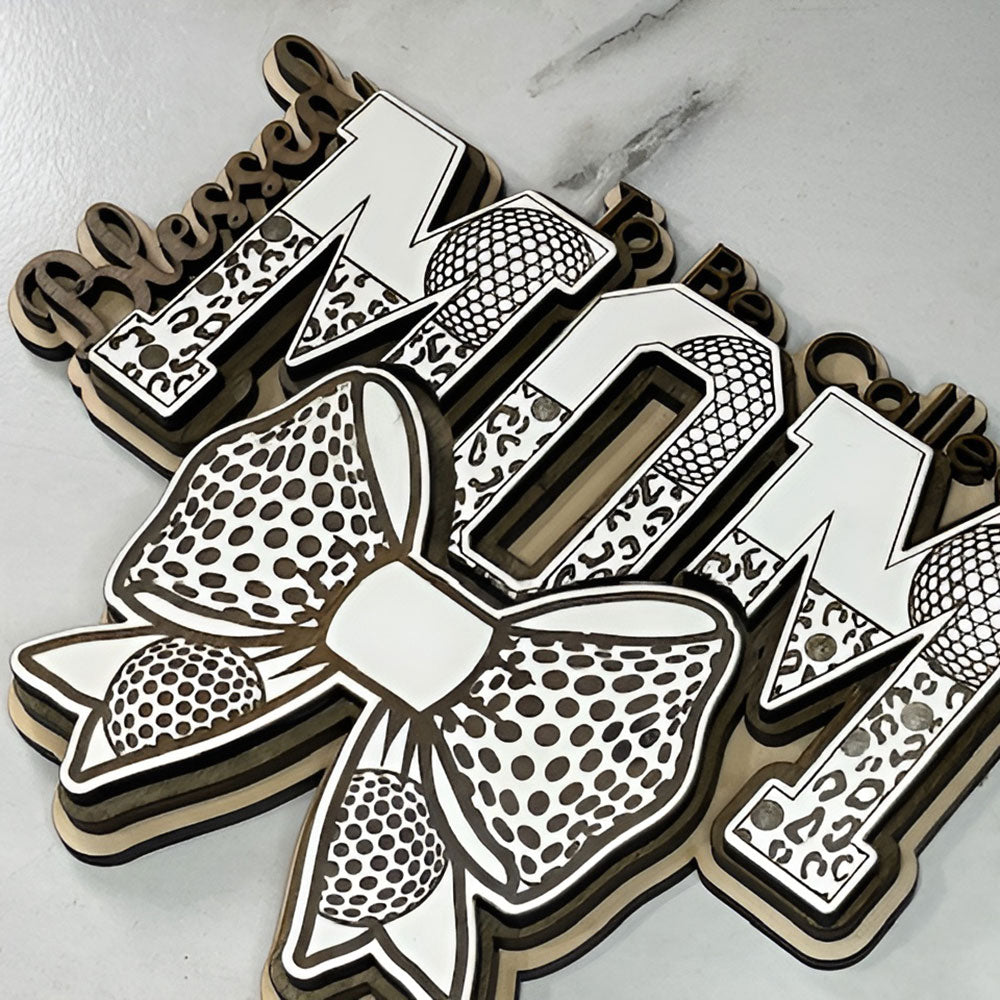 Blessed To Be Cheetah / Golf Print MOM Wall Hanger - Glowforge