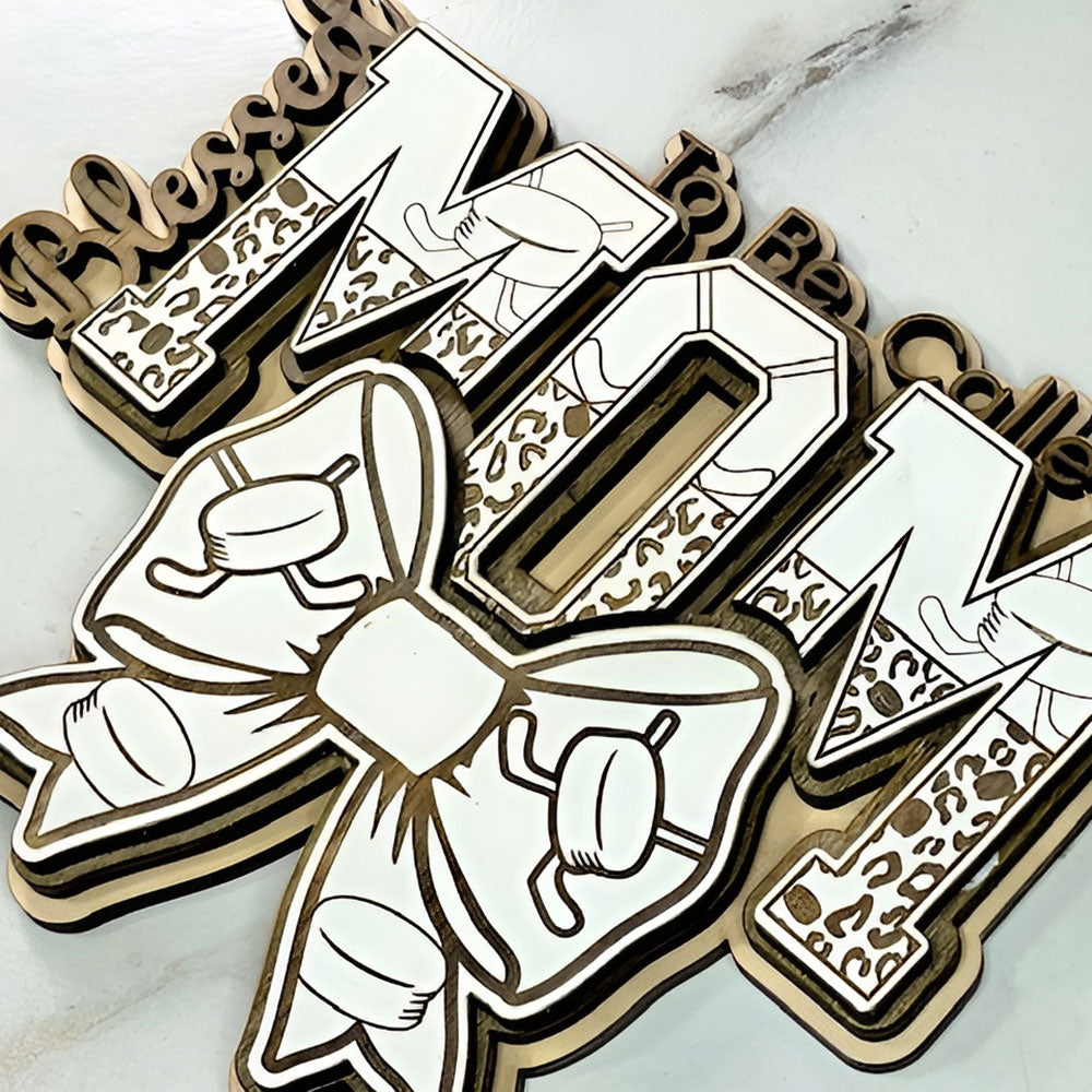 Blessed To Be Cheetah / Hockey Print MOM Wall Hanger - Glowforge