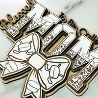 Blessed To Be Cheetah / Hockey Print MOM Wall Hanger - Glowforge