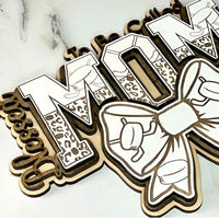 Blessed To Be Cheetah / Hockey Print MOM Wall Hanger - Glowforge