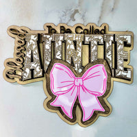 Blessed To Be Floral Auntie Wall Hanger - Glowforge